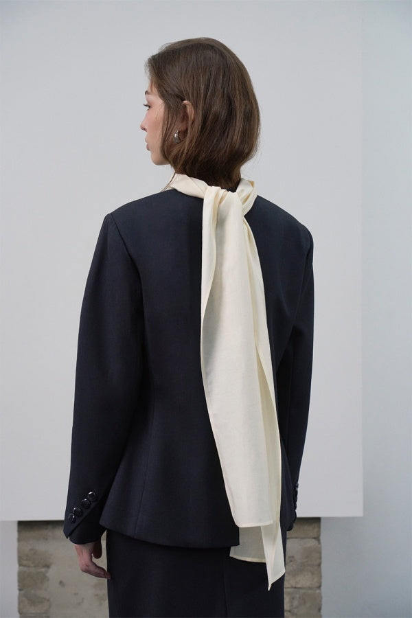 【HER&SHE 2025AW】Soft-belted Tie Blouse