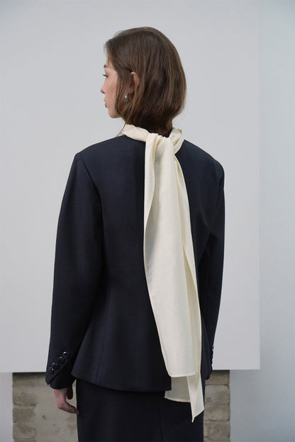 [HER&SHE 2025AW] Soft-belted Tie Blouse 