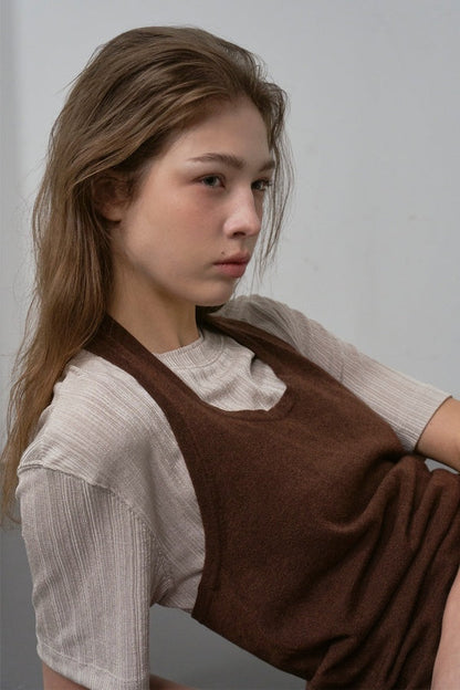 【HER&SHE 2025AW】Double Lip Texture Tee