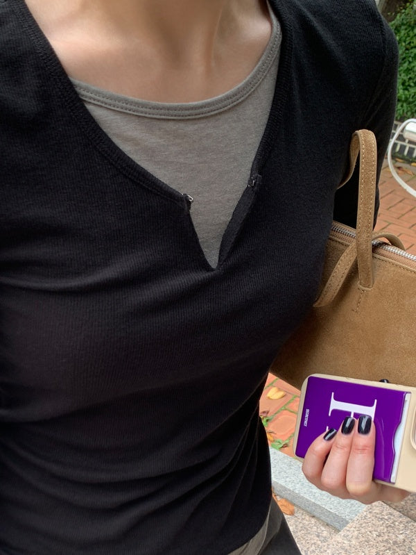 【HER&SHE 2025AW】Scoop Layered T-Shirt