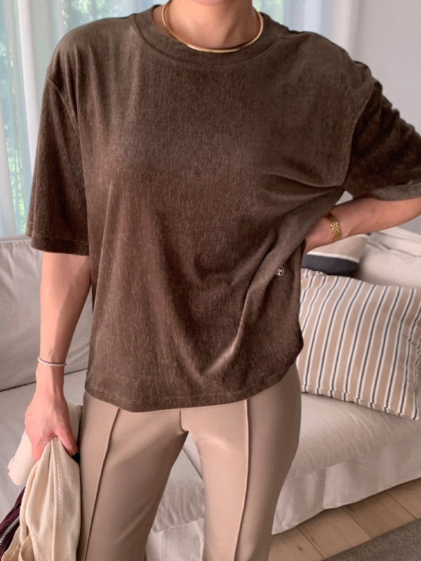 【HER&SHE 2025AW】Velvet Cozy T-shirt