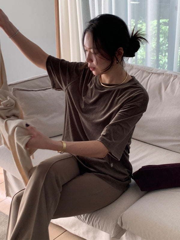 【HER&SHE 2025AW】Velvet Cozy T-shirt