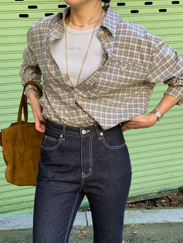 【HER&SHE 2025AW】A Carin Checkered Shirt