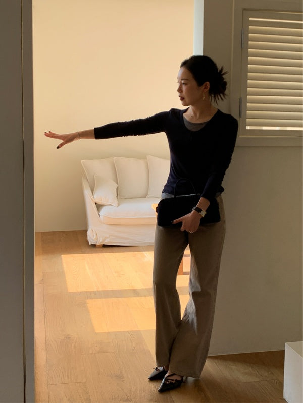 【HER&SHE 2025AW】Scoop Layered T-Shirt