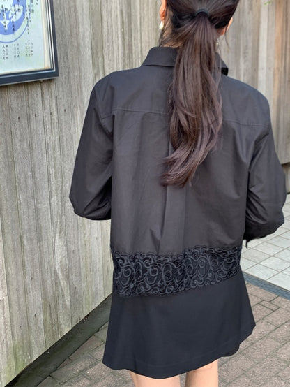 [HER&SHE 2025AW] A Lace Bell Shirt 