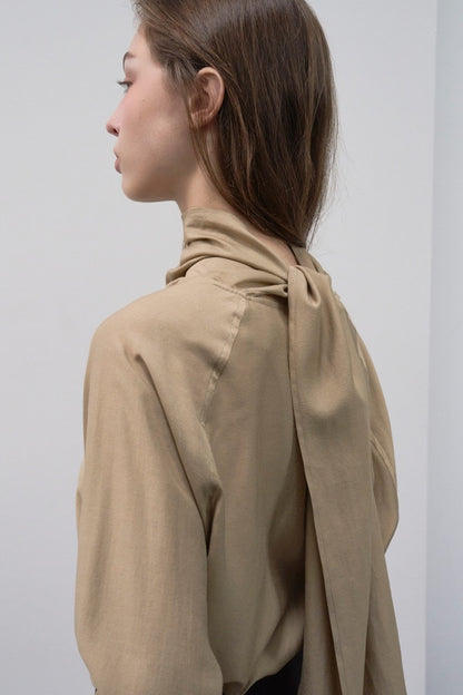 [HER&SHE 2025AW] Soft-belted Tie Blouse 