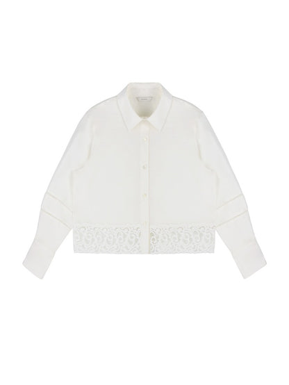 [HER&SHE 2025AW] A Lace Bell Shirt 
