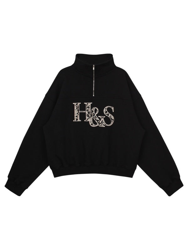 【HER&SHE 2025AW】Paisley Semi Zip-Up Sweatshirt