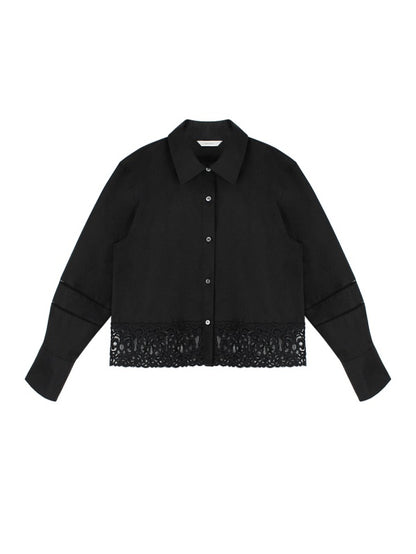 [HER&SHE 2025AW] A Lace Bell Shirt 