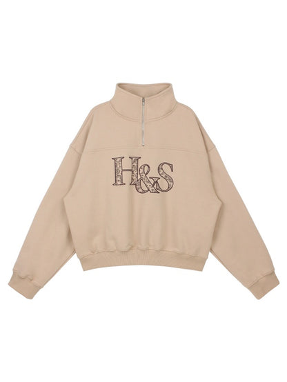 [HER&SHE 2025AW] Paisley Semi Zip-Up Sweatshirt