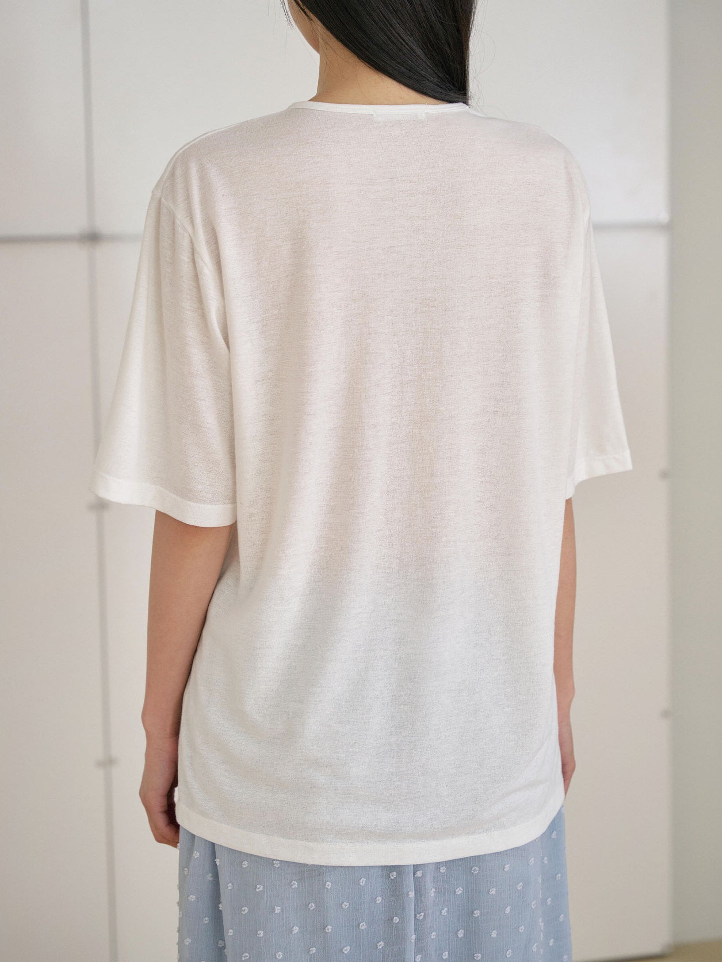 Linen Loose Short Sleeve - Ivory