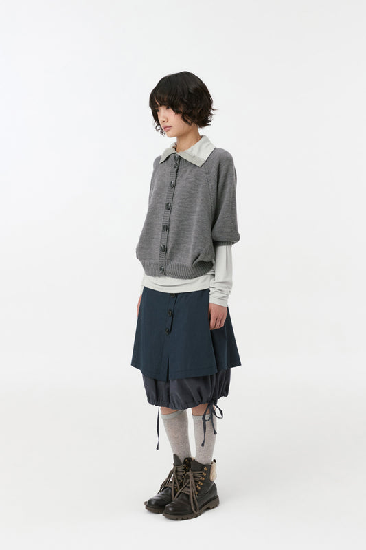 [9/28予約配送] 3/4 RAGLAN KNIT CARDIGAN, GRAY