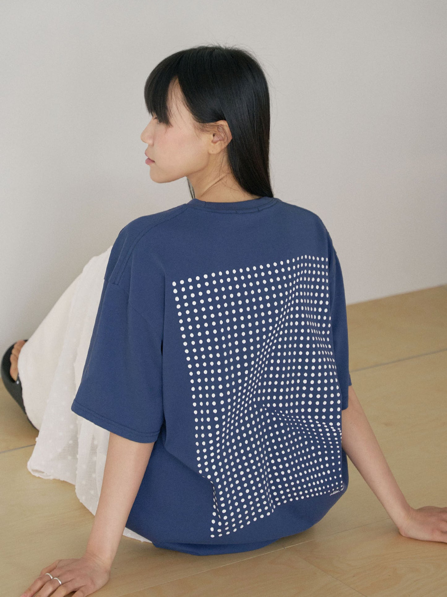 Dot Printing Short Sleeve - Navy