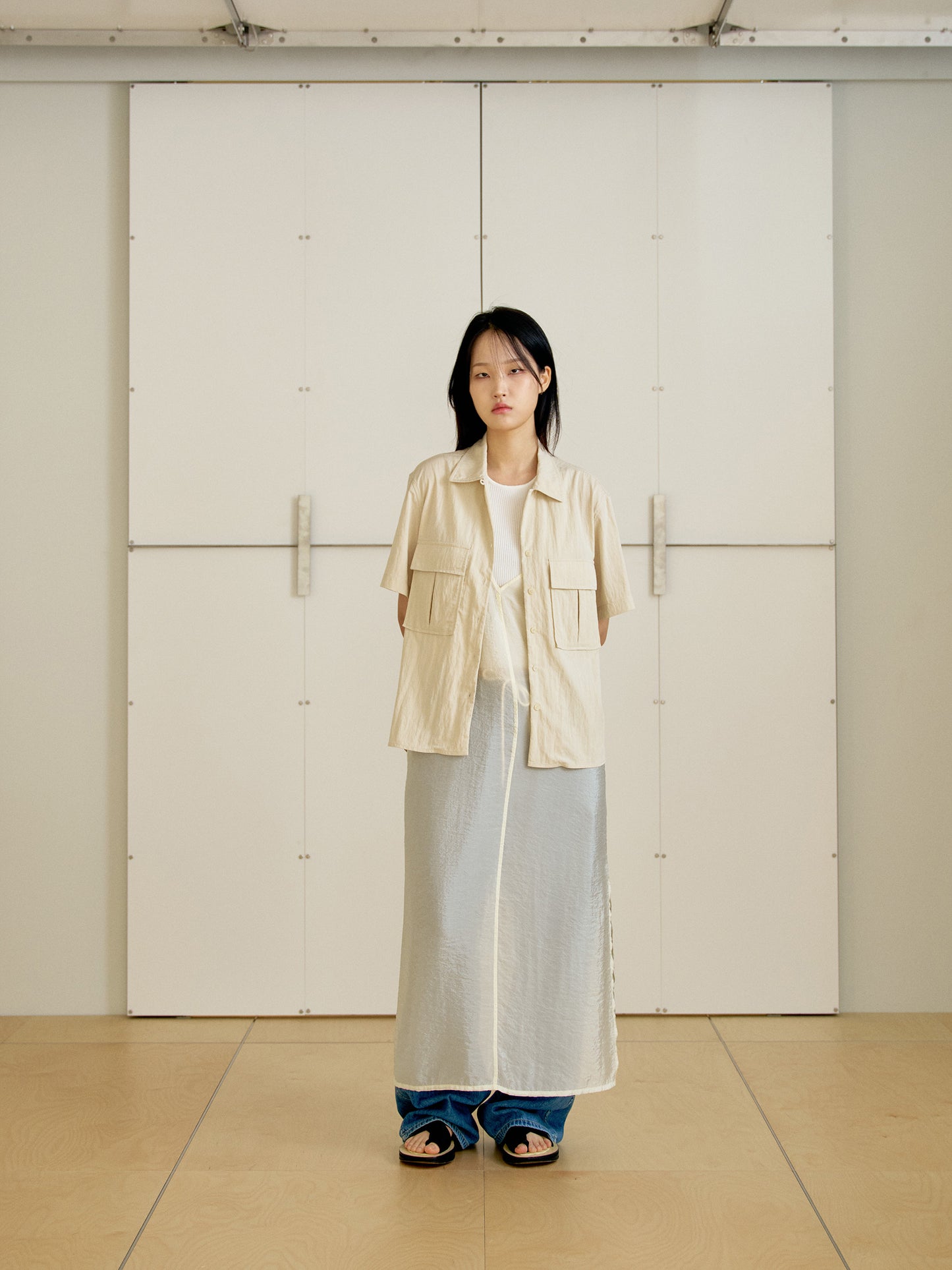 Ray Half Shirt - Ecru