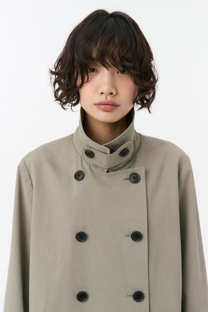 VINTAGE FLORAL HALF COAT, KHAKI