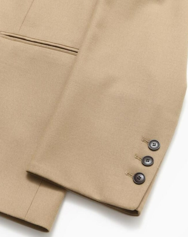 [MORE THAN YESTERDAY] Waist Button Detail Oversized Blazer