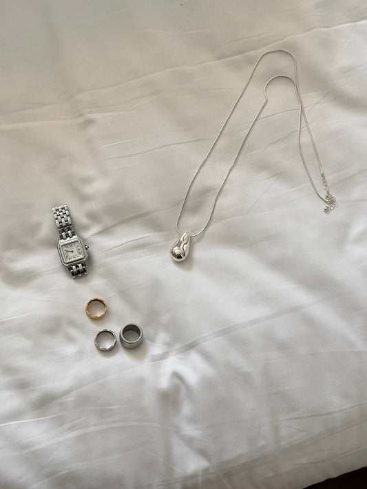 【A MA:DE】Water drop necklace ( 2color )