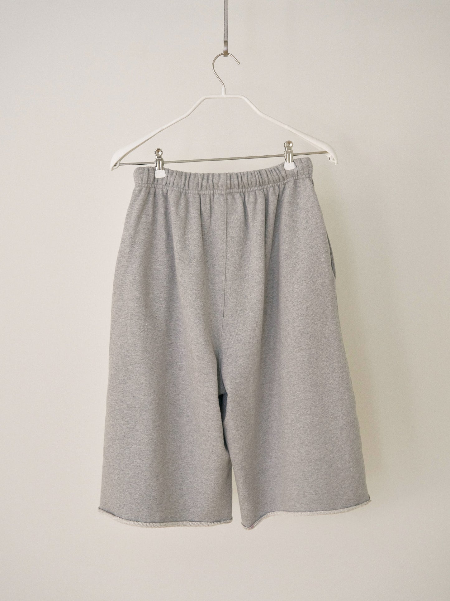 Cutoff Half Sweatpants - Gray