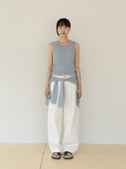 【MARAN】Mei Ribbed Sleeveles-BLUE