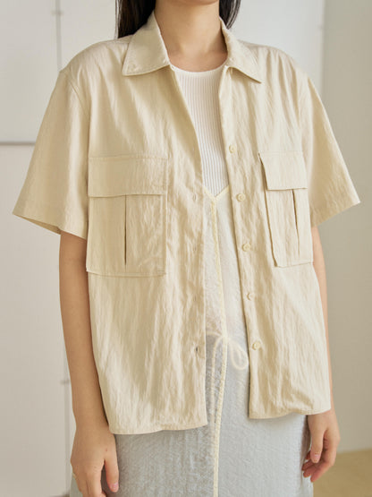 Ray Half Shirt - Ecru