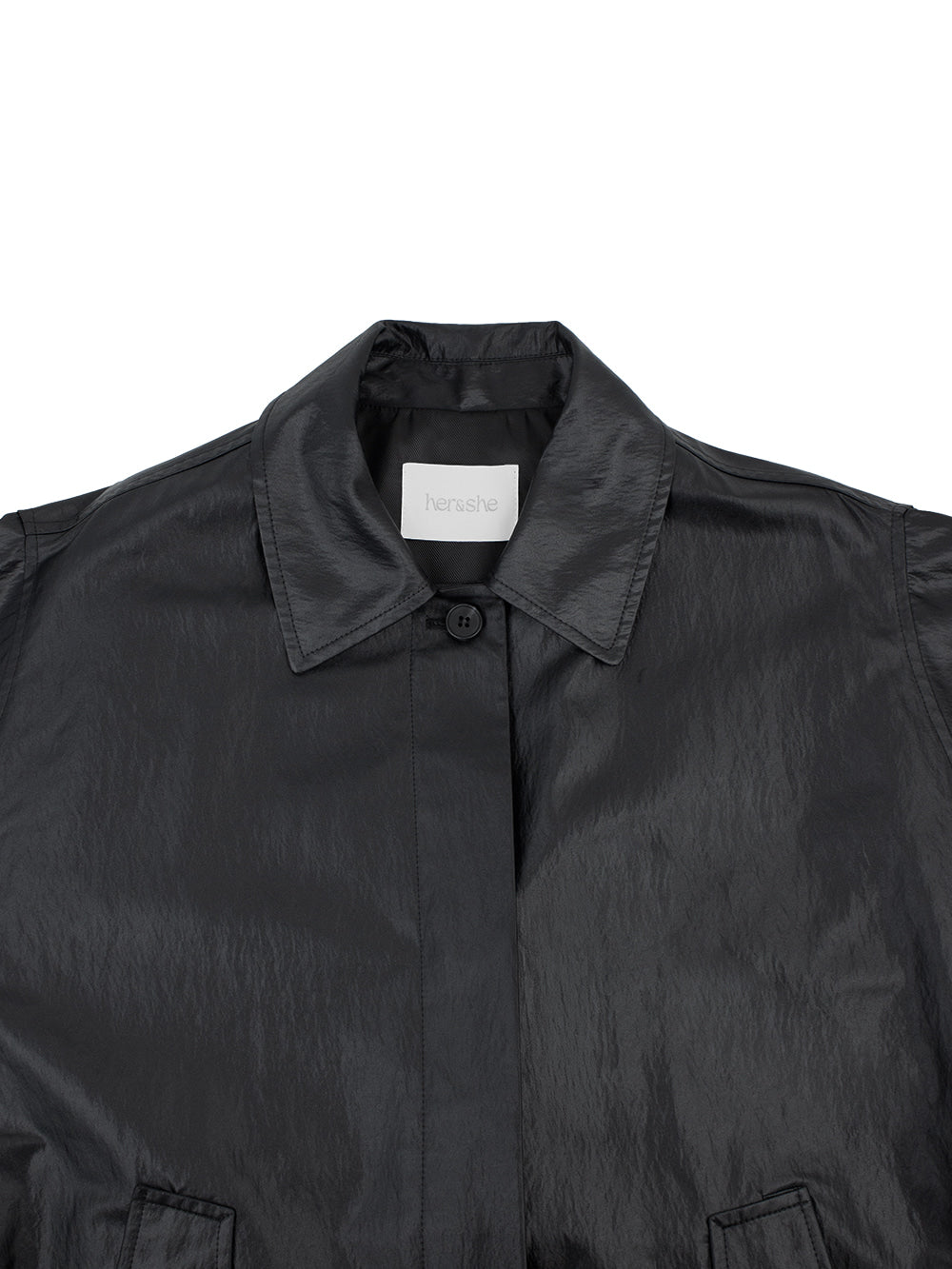 Back Cape Trench Coat