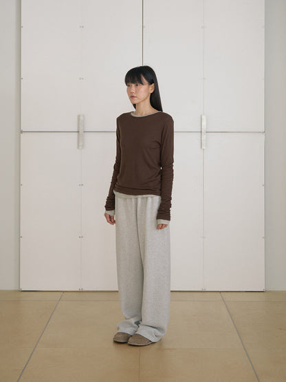MARAN Finger Hole Long Sleeve - Brown 商品画像19/21