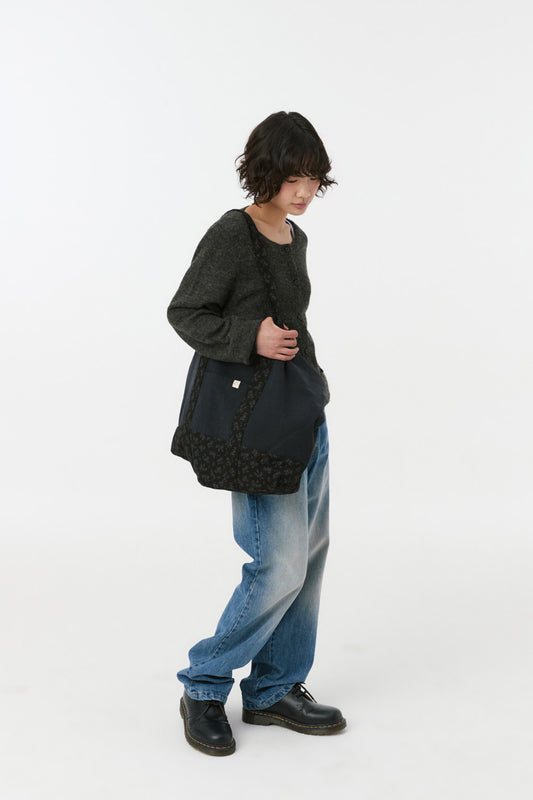 VINTAGE EMBROIDERED DENIM PANTS, BLUE
