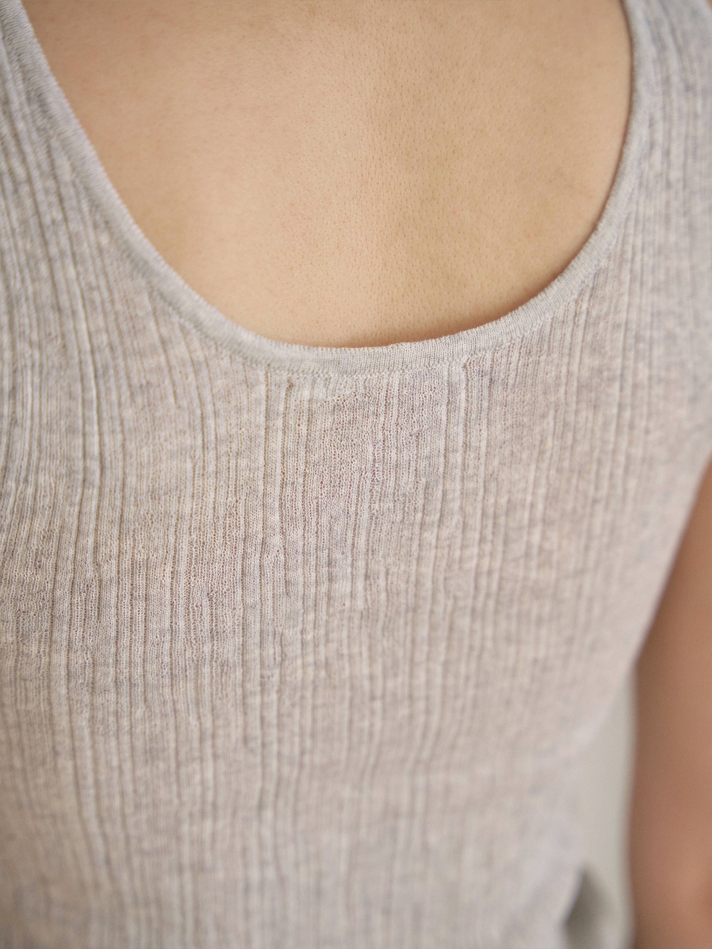 Multi Rib Sleeveless - Gray