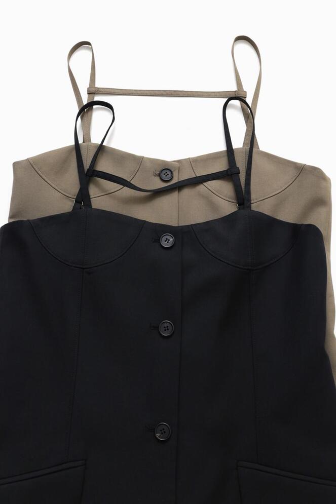 【MORE THAN YESTERDAY】Shoulder Strap Bustier Vest