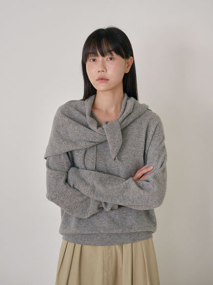 Triangle Scarf - Gray 10