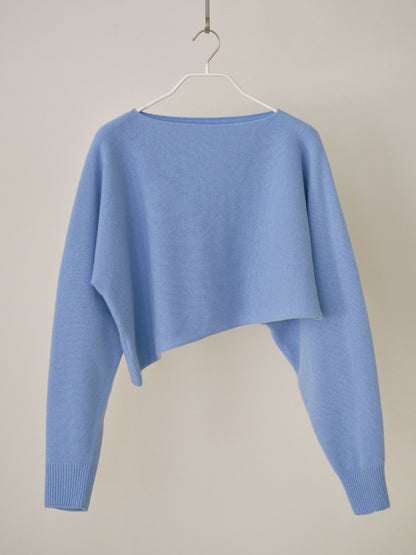 MARAN Unbalanced Boat Neck Pullover - Blue 商品画像16/19