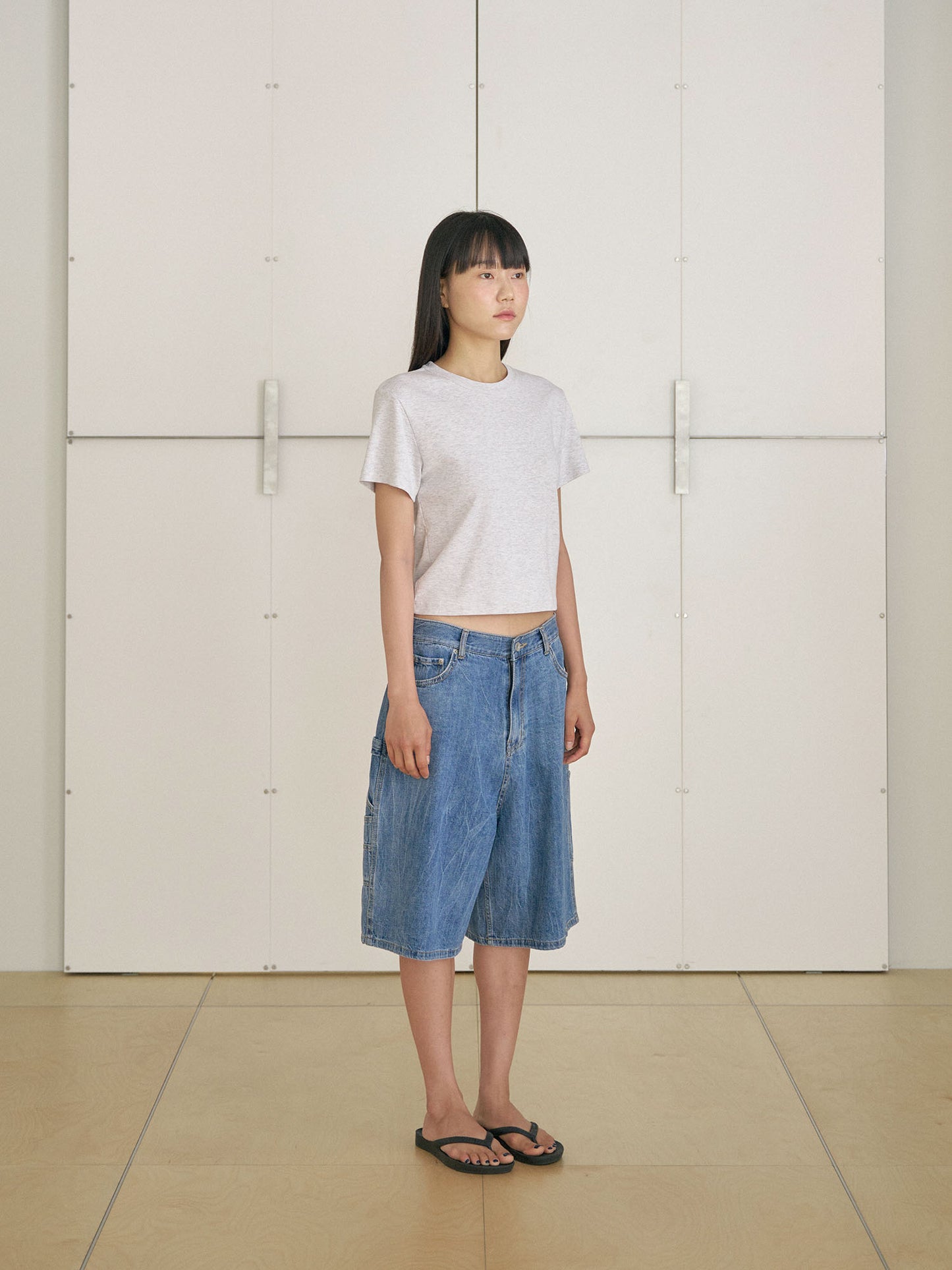 Soft Rib Short Sleeve - Light Gray