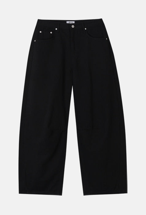 Curved Dart Pants BLACK