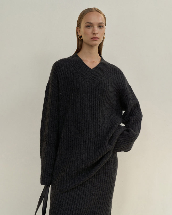 [Ready to ship] [BLOSSOM H COMPANY 2024AW] RONNY V-NECK KNIT