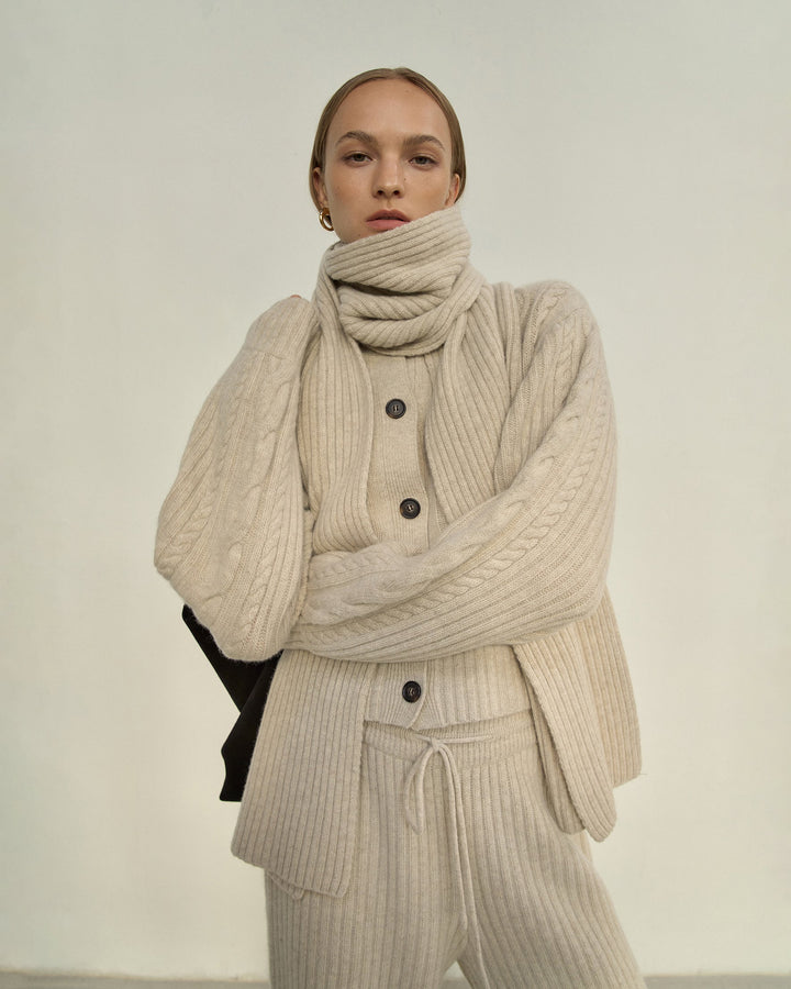 [Ready to ship] [BLOSSOM H COMPANY 2024AW] RONNY CABLE CARDIGAN