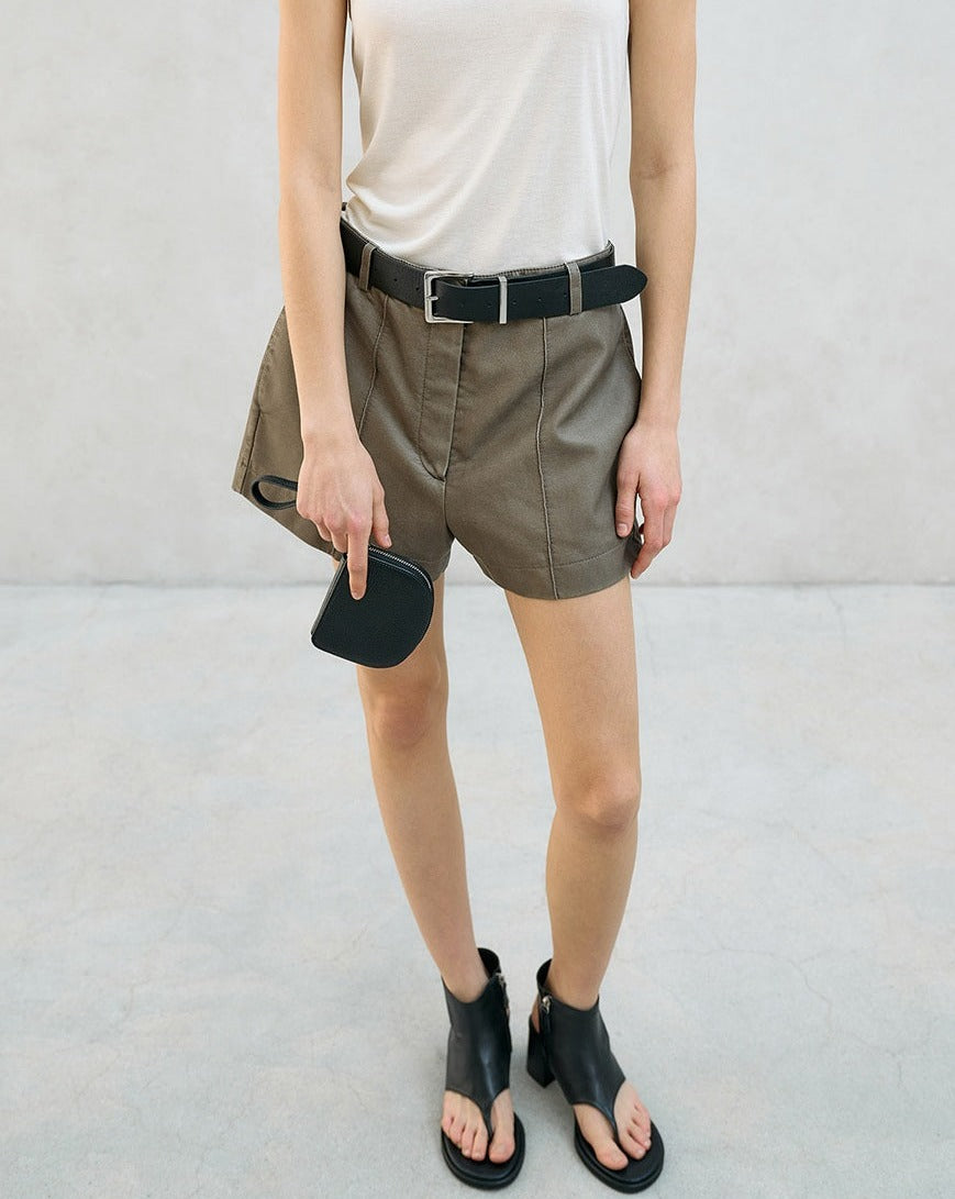 【BLOSSOM H COMPANY 2024SS】SANDING LEATHER MICRO SHORTS