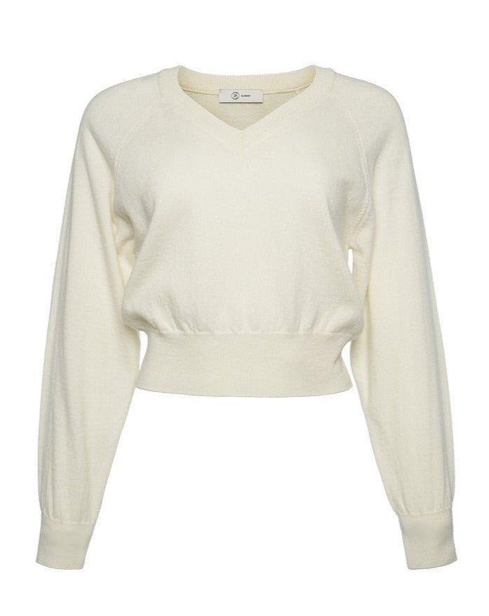 BLOSSOM H COMPANY ブロッサム】 BLANC V-NECK KNIT ブラン Vネック