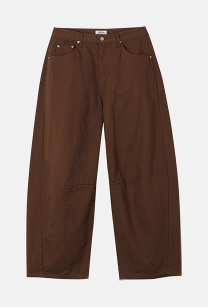Curved Dart Pants BROWN
