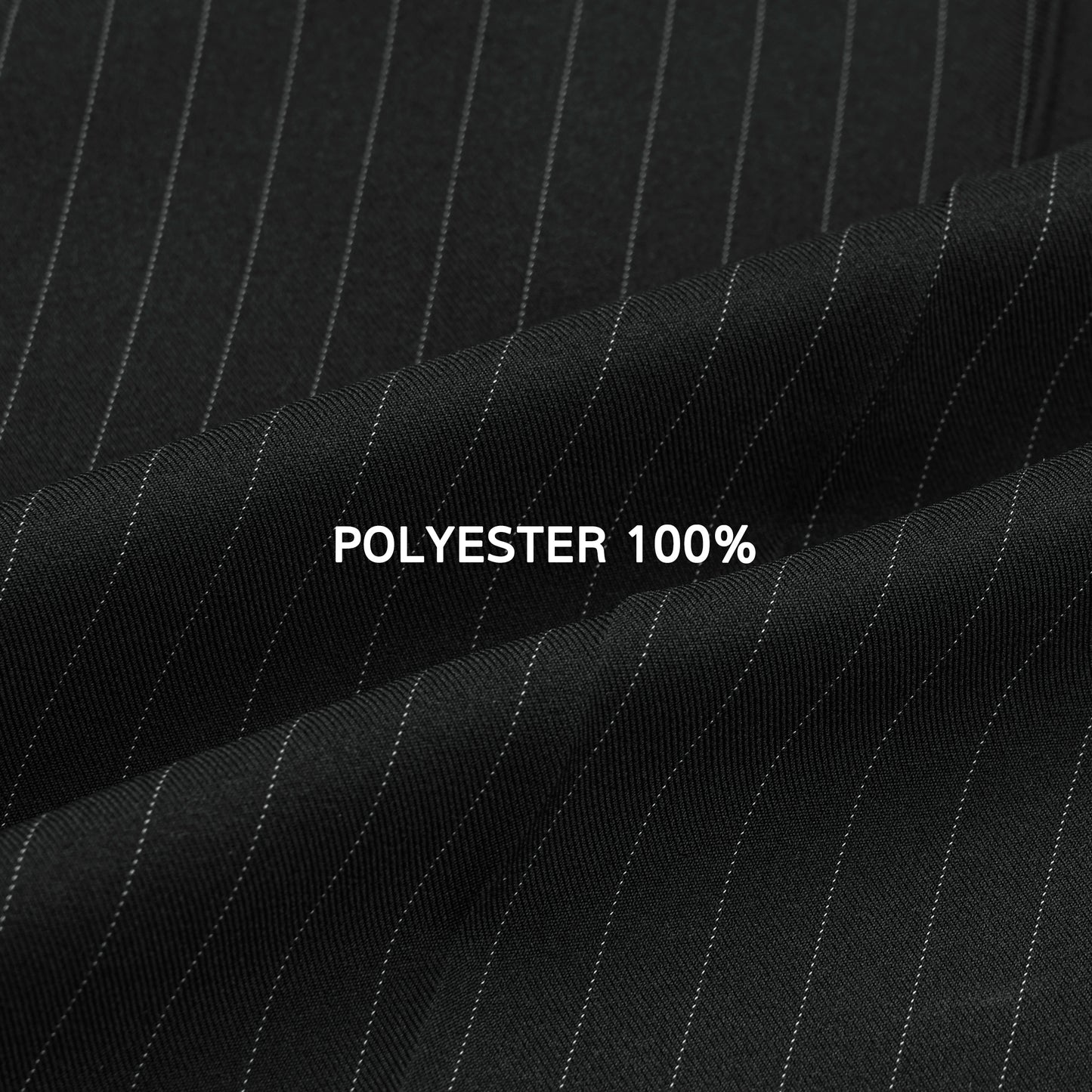 MAGNOLIA pinstripe wide-leg pleated trousers fabric closeup