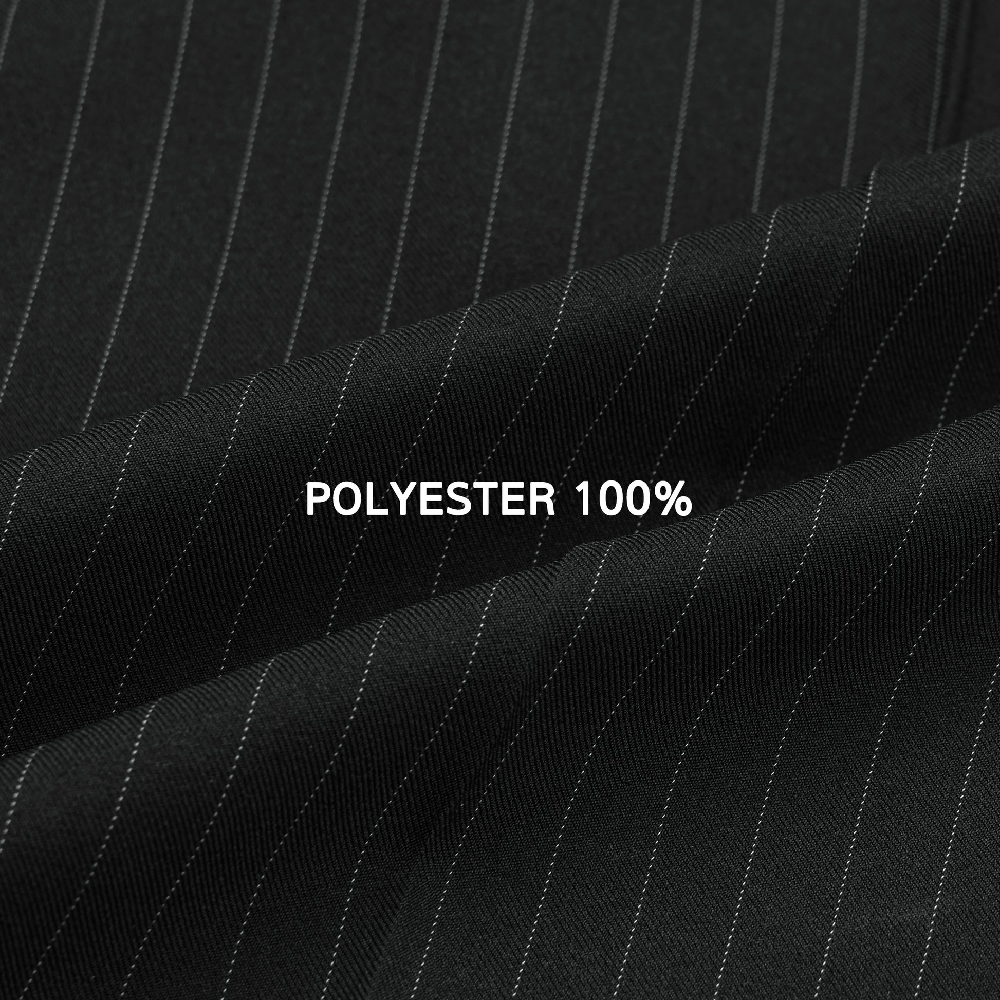 MAGNOLIA pinstripe wide-leg pleated trousers fabric closeup