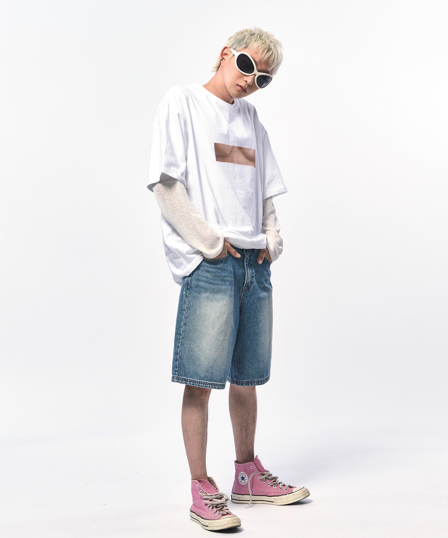 c wear fake under boob t shirt 韓国ファッション tシャツ