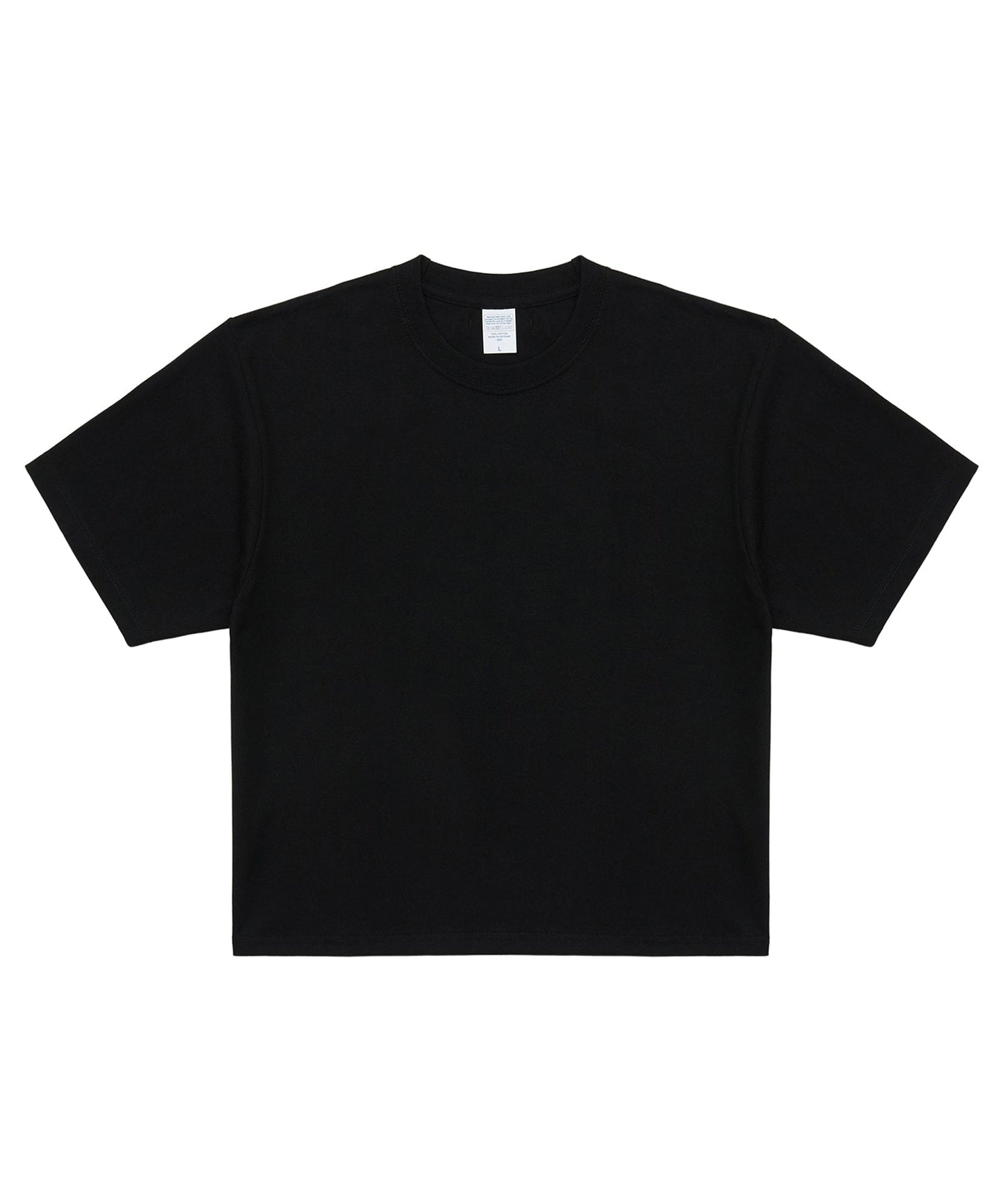 c wear heavy weight crop t shirt black 韓国ストリートファッション 04
