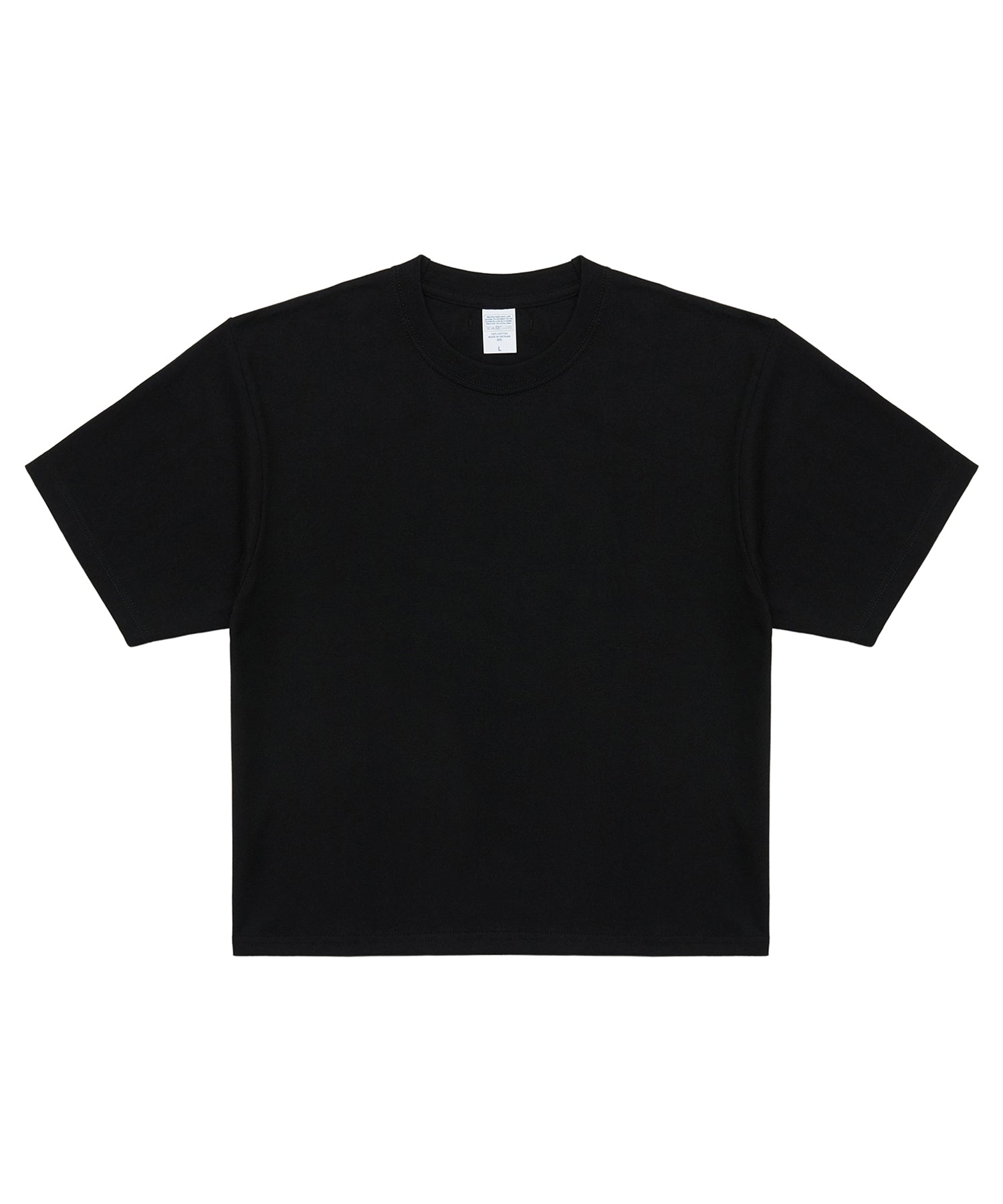 c wear heavy weight crop t shirt black 韓国ストリートファッション 04
