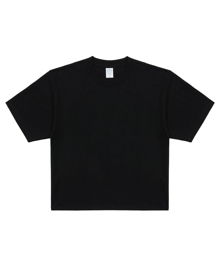 【C Wear シーウエア】HEAVYWEIGHT MEN'S CROP T-SHIRT BLACK