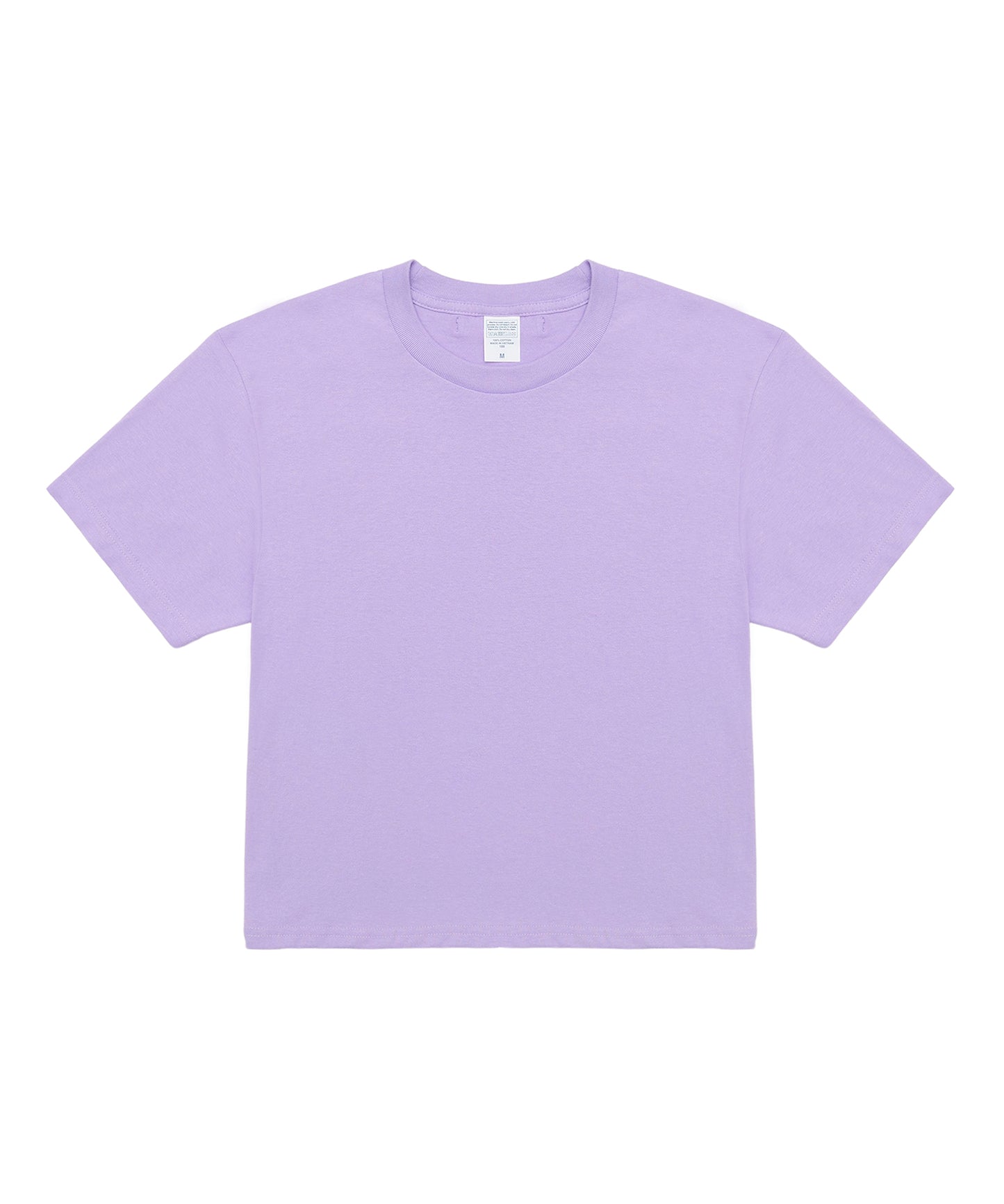 c wear メンズ クロップtシャツ ライトパープル フロントビュー