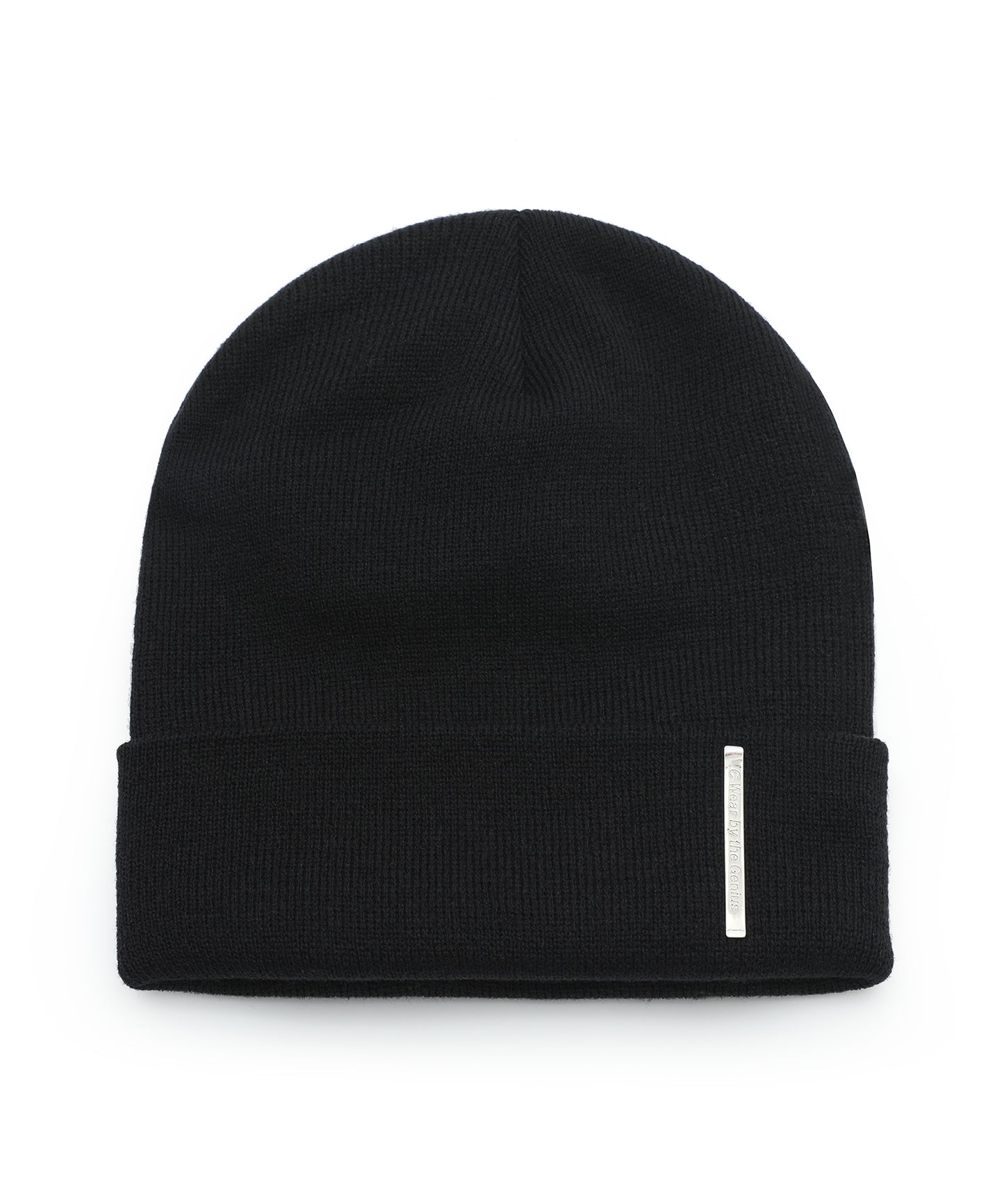 c wear metal label beanie black ユニセックス 帽子 韓国ファッション