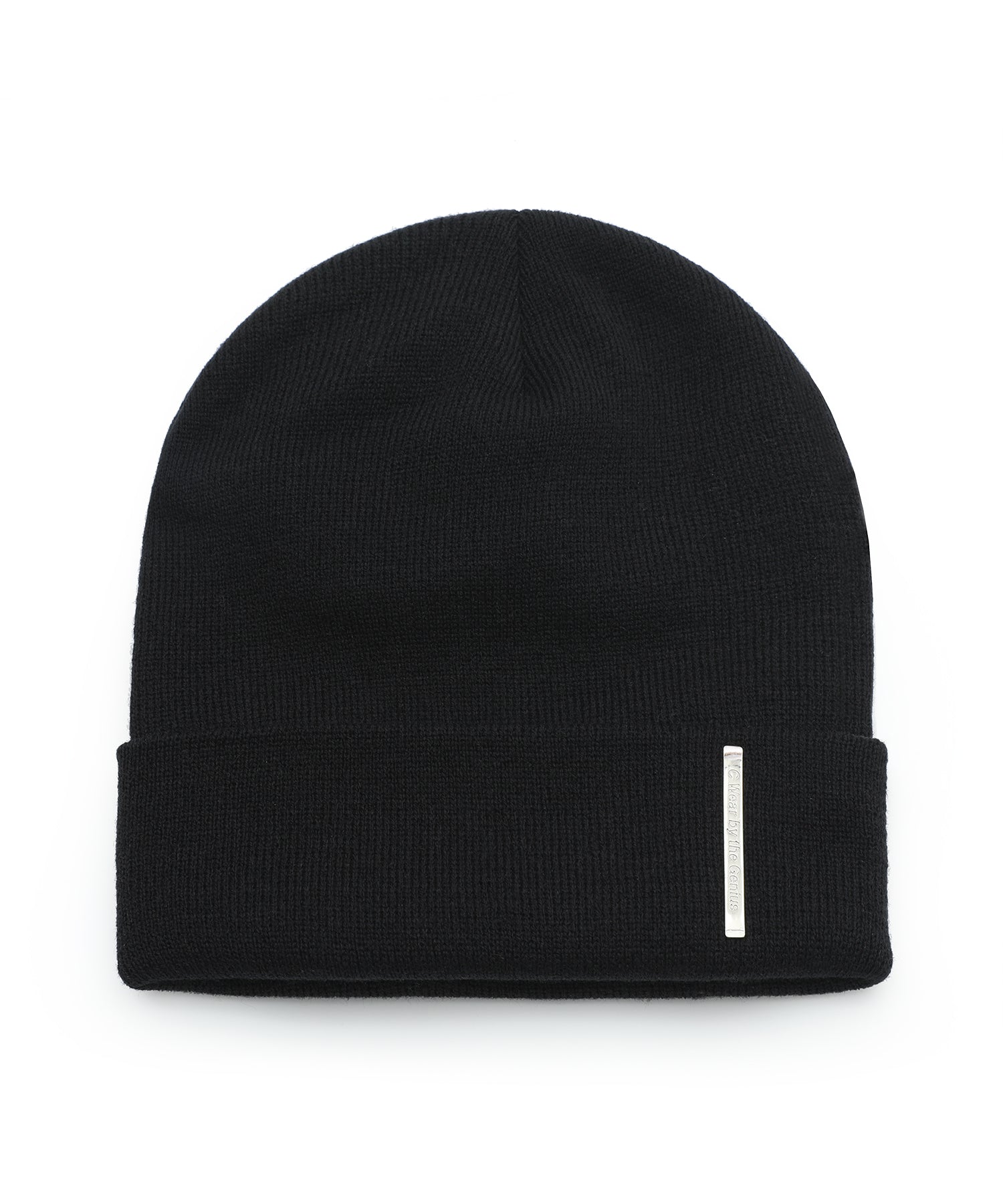 c wear metal label beanie black ユニセックス 帽子 韓国ファッション