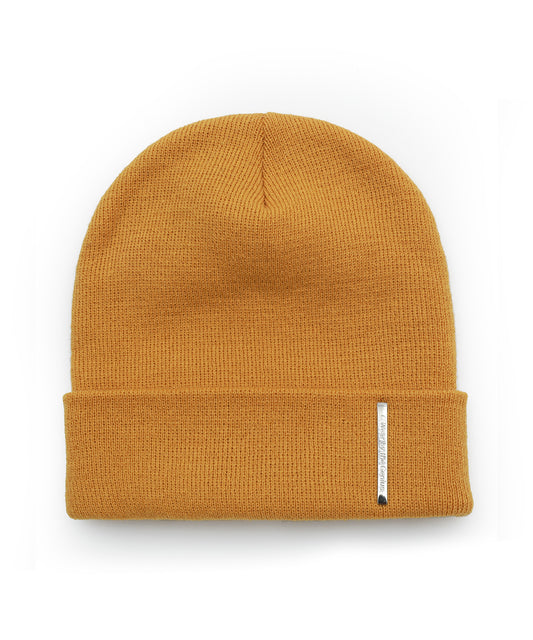 c wear metal label beanie mustard 韓国ファッション ニット帽 マスタード