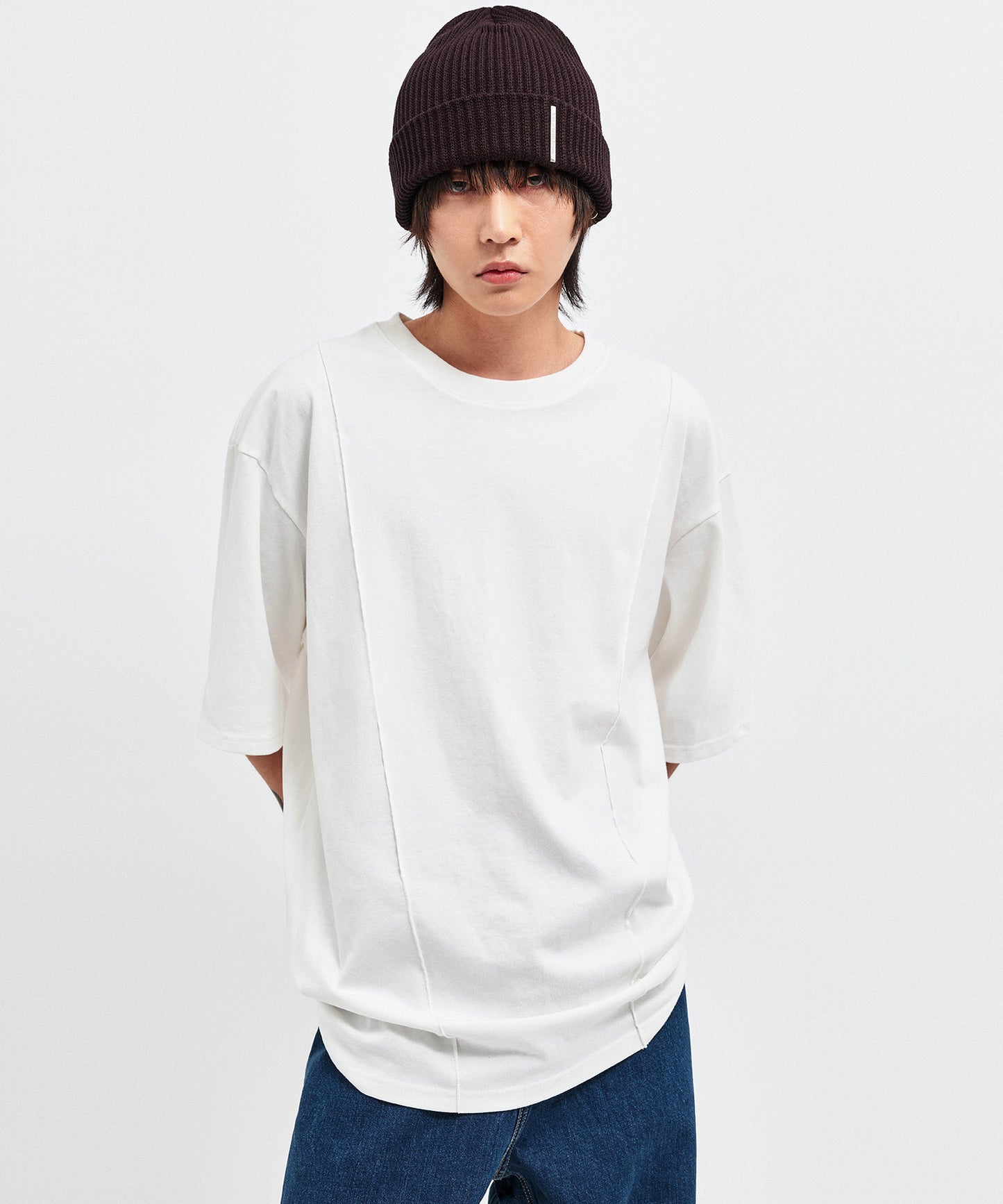 c wear oversized pin tuck t shirt 韓国モード トップス
