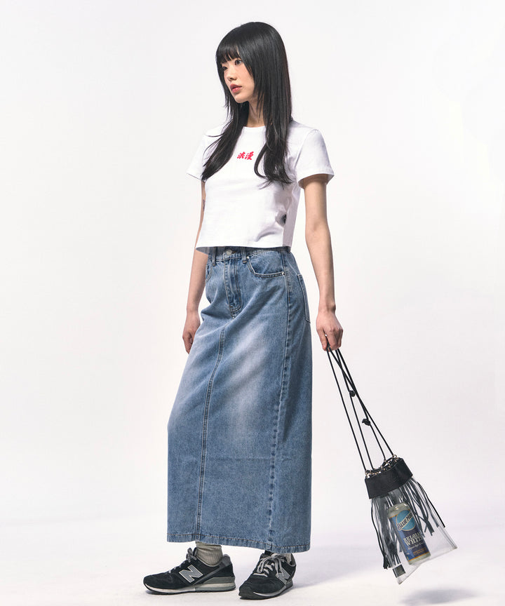 【C Wear シーウエア】浪漫 Romance CROP T-SHIRT WHITE